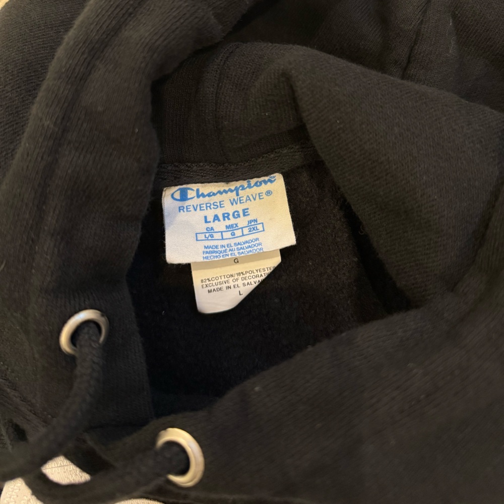MoMA Champion Black Hoodie size large - Picture 2 of 3